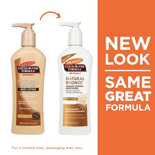 Palmer's Cocoa Butter Formula Natural Bronze Body Lotion for Deep Moisture and Bronze Tinted Glow, Suitable for All Ski