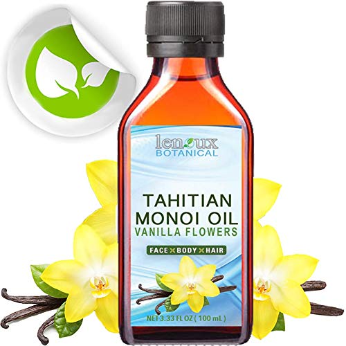 TAHITIAN MONOI OIL VANILLA Pure 100% Moisturizer for Face, Body, Hair, Lip & Nail Care, |33 Fl.oz. - 100 ml
| TAHITIAN
