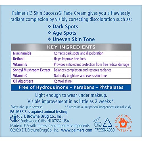 Palmer's Skin Success Eventone Fade Cream for Oily Skin Users: Anti-blemish Formula, Oil Control, Brightening Benefits,
