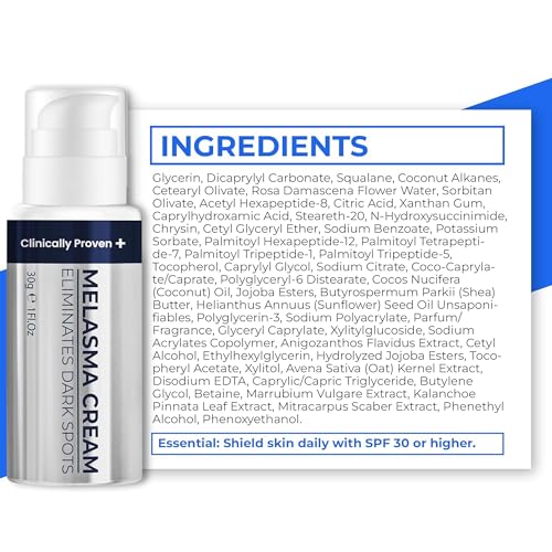 Face Melasma Treatment Cream & Age Spot Remover for Skin Discoloration, Post-Blemish Marks & Scars | Dark Spot Remover f