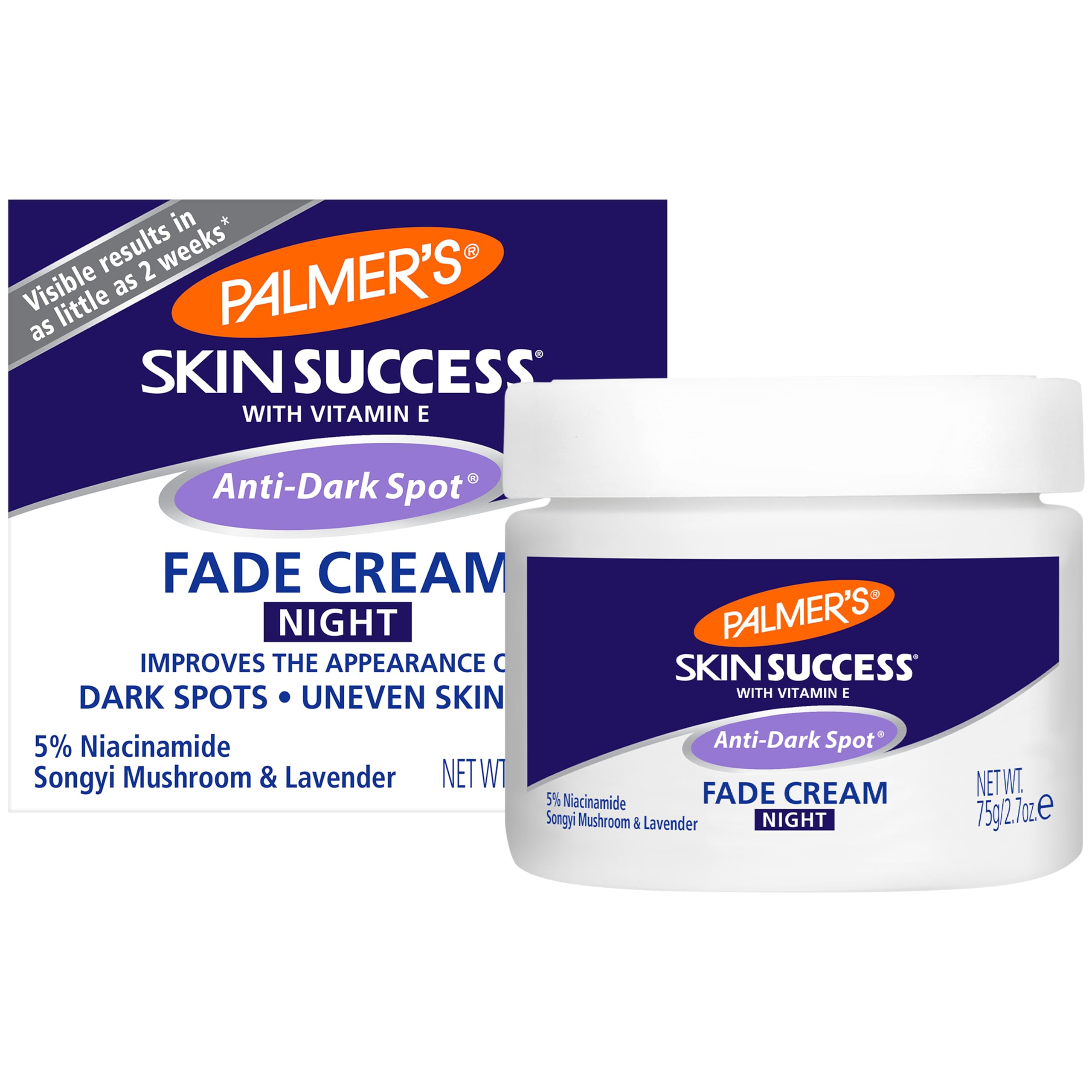 Palmer's Skin Success Anti-Dark Spot Nighttime Fade Cream with Retinol & Niacinamide for Face | Reduces Dark Spots, Fine