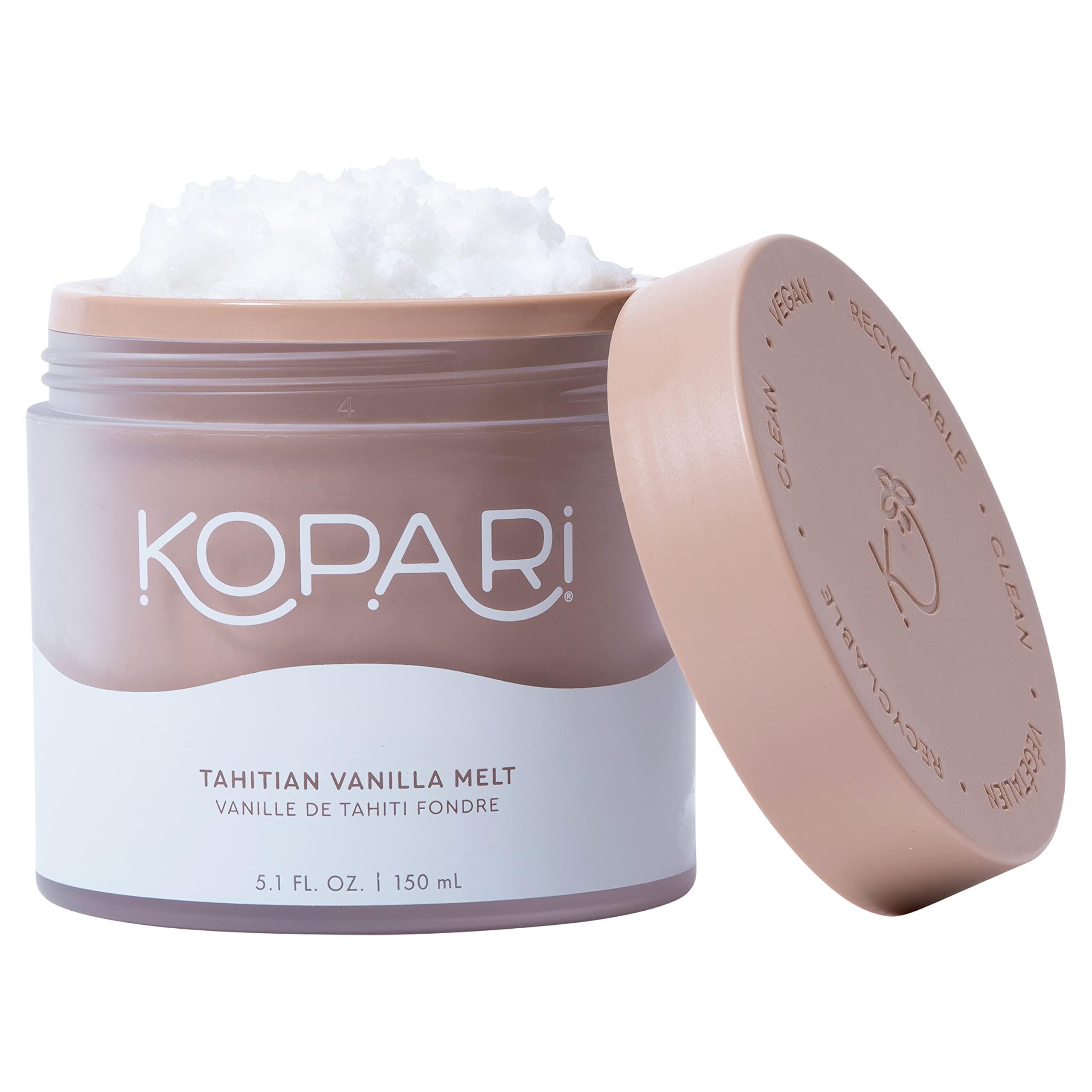 Kopari Organic Tahitian Vanilla Coconut Melt Multi-Purpose Moisturizer for Body, Hair and Face, Clean & All Natural, 5 o