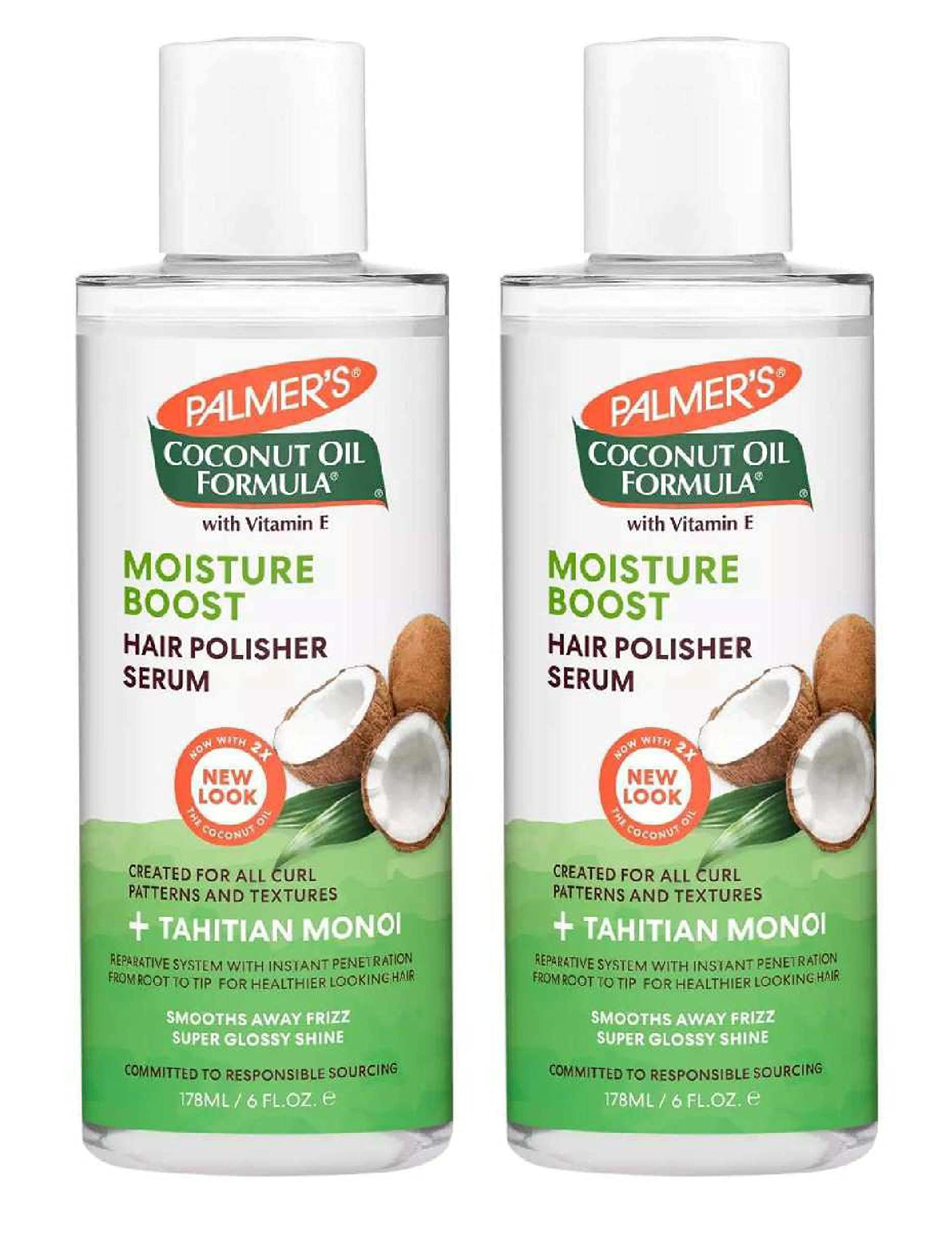 Palmer's Coconut Oil Formula Hair Polisher Serum for Dry, Frizzy Hair - Instant Smoothing, Hydrating, and Frizz Control